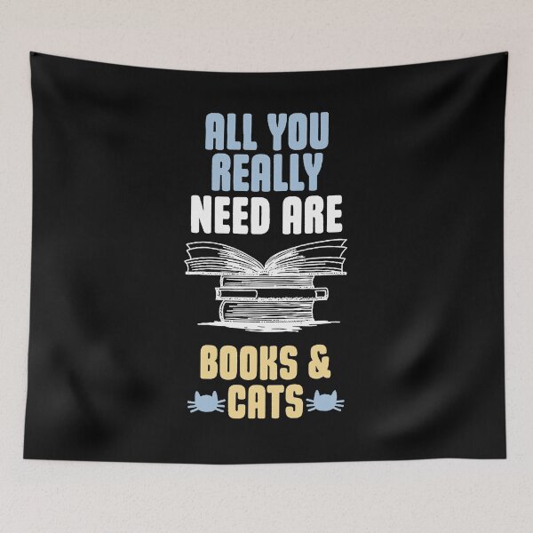 Item preview, All you really need are books and cats - Awesome book lover Gift designed and sold by Teenation9.