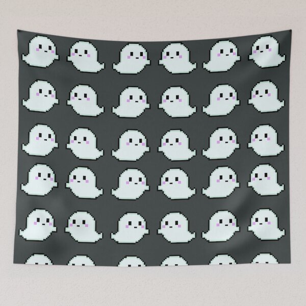 Item preview, ‘Spooky Cute’ Wee Pixels Ghost designed and sold by PawsitiveMum.