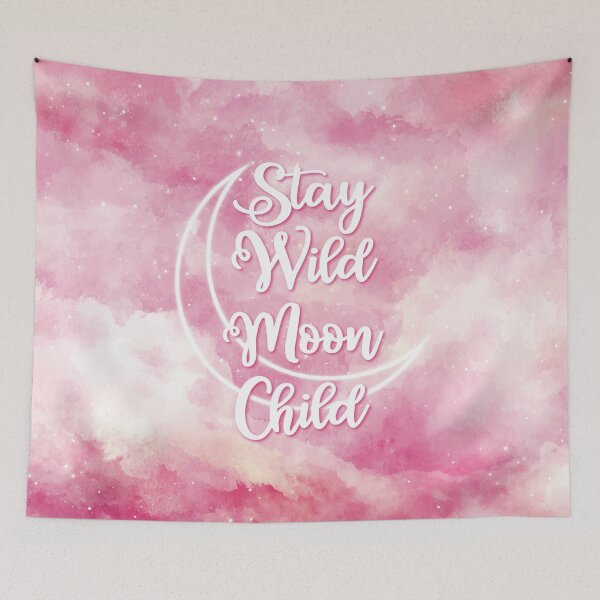 Item preview, Stay Wild Moon Child Pink designed and sold by ThePaperSerpent.