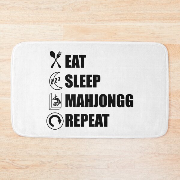 Item preview, Eat Sleep Mahjongg Repeat designed and sold by Gsallicat.
