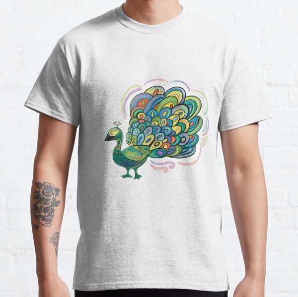 PEACOCK TRADITIONAL YELLOW 1 Classic T-Shirt
