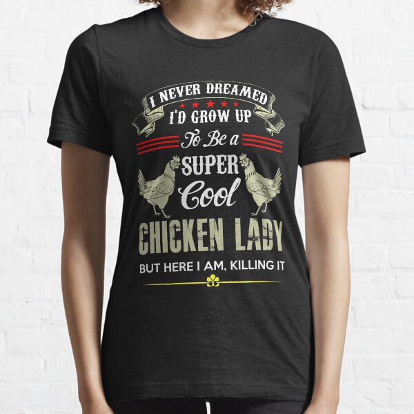 Para mujer Premium Algodón Caricaturas pollo mirando a usted T-Shirt