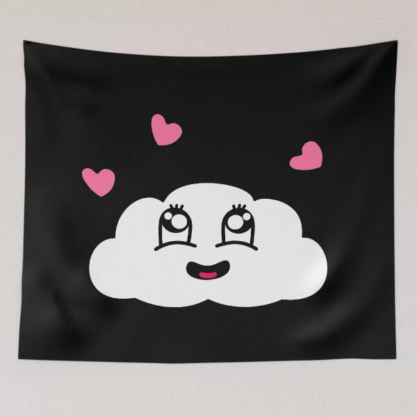 Item preview, Happy Laughing Kawaii Cloud With Hearts designed and sold by Paulina Vanlife.