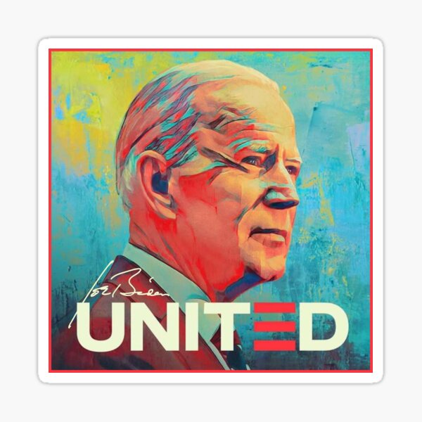 Joe biden United America Sticker