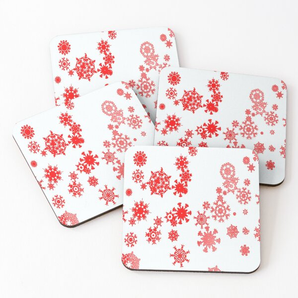 Item preview, Red Winter Snowflakes on White designed and sold by AlteredAtelier.