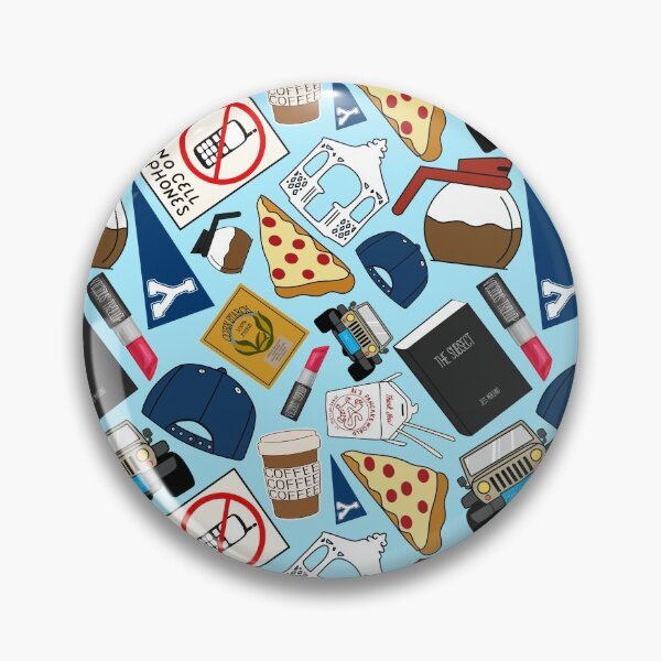 Item preview, Luke’s Coffee Cap No Cell Phones Diner Gazebo Pizza Icons All Over Print Blue Pack designed and sold by Sunny Collections.