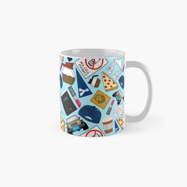 Luke’s Coffee Cap No Cell Phones Diner Gazebo Pizza Icons All Over Print Blue Pack Mug classique