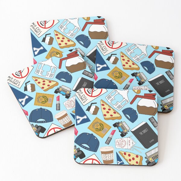 Artikelvorschau, Lukes Kaffeekappe Keine Handys Diner Gazebo Pizza Icons All Over Print Blue Pack entworfen und verkauft von Sunny Collections.