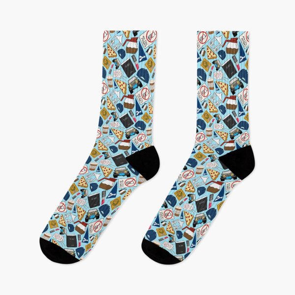 Item preview, Luke’s Coffee Cap No Cell Phones Diner Gazebo Pizza Icons All Over Print Blue Pack designed and sold by Sunny Collections.