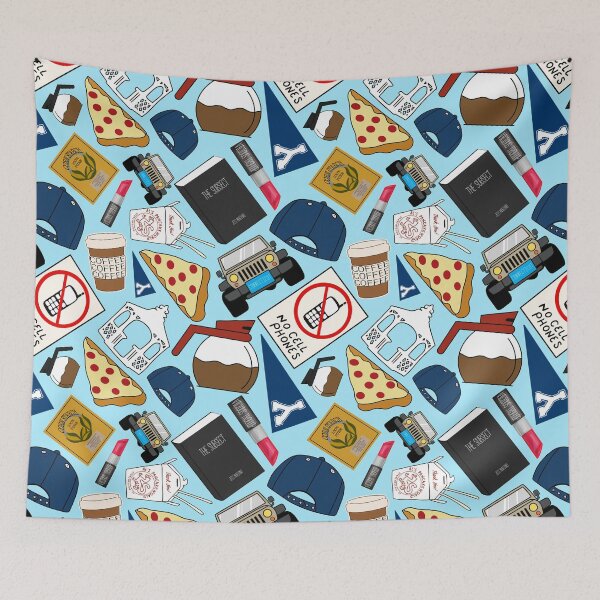 Item preview, Luke’s Coffee Cap No Cell Phones Diner Gazebo Pizza Icons All Over Print Blue Pack designed and sold by Sunny Collections.
