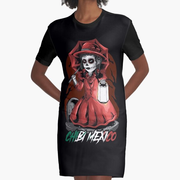 DAY OF THE DEAD FEMALE - COUNTRY MEXICO Graphic T-Shirt Dress