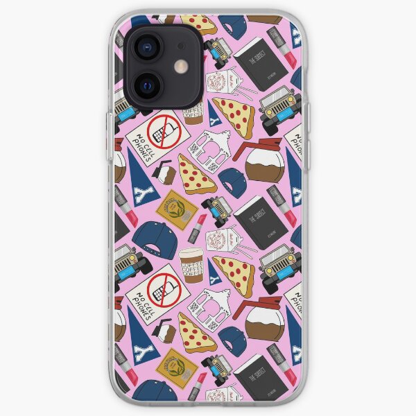 Luke’s Coffee Cap No Cell Phones Diner Gazebo Pizza Icons All Over Print Pink Pack iPhone Soft Case