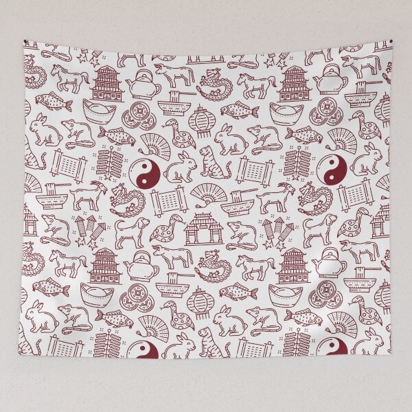 Item preview, Chinese New Year Good Luck and Fortune Pattern designed and sold by coffeetea2020.