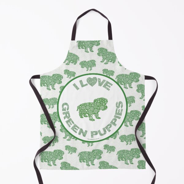 Item preview, I Love Green Puppies Circle Design designed and sold by Pierre Bernard Jr.