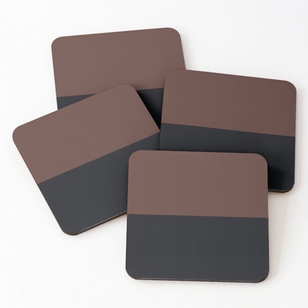 Item preview, minimalist color block horizontal in brown and black dark academia  designed and sold by neopop.