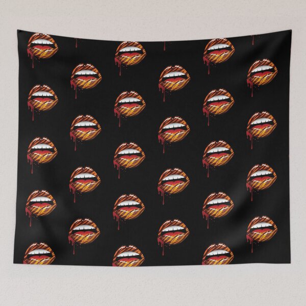 Item preview, Animal Striped Sexy Glossy Lips With Color Drip Mouth designed and sold by Drnksuzys.