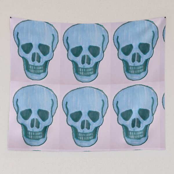 Item preview, Blue Waterlogged Skull designed and sold by PaintAlchemy.