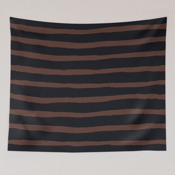 Item preview, minimalist brown and black dark academia organic stripes designed and sold by neopop.