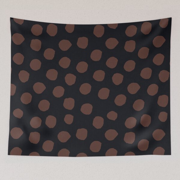 Item preview, dark academia organic dots pattern in brown and black designed and sold by neopop.