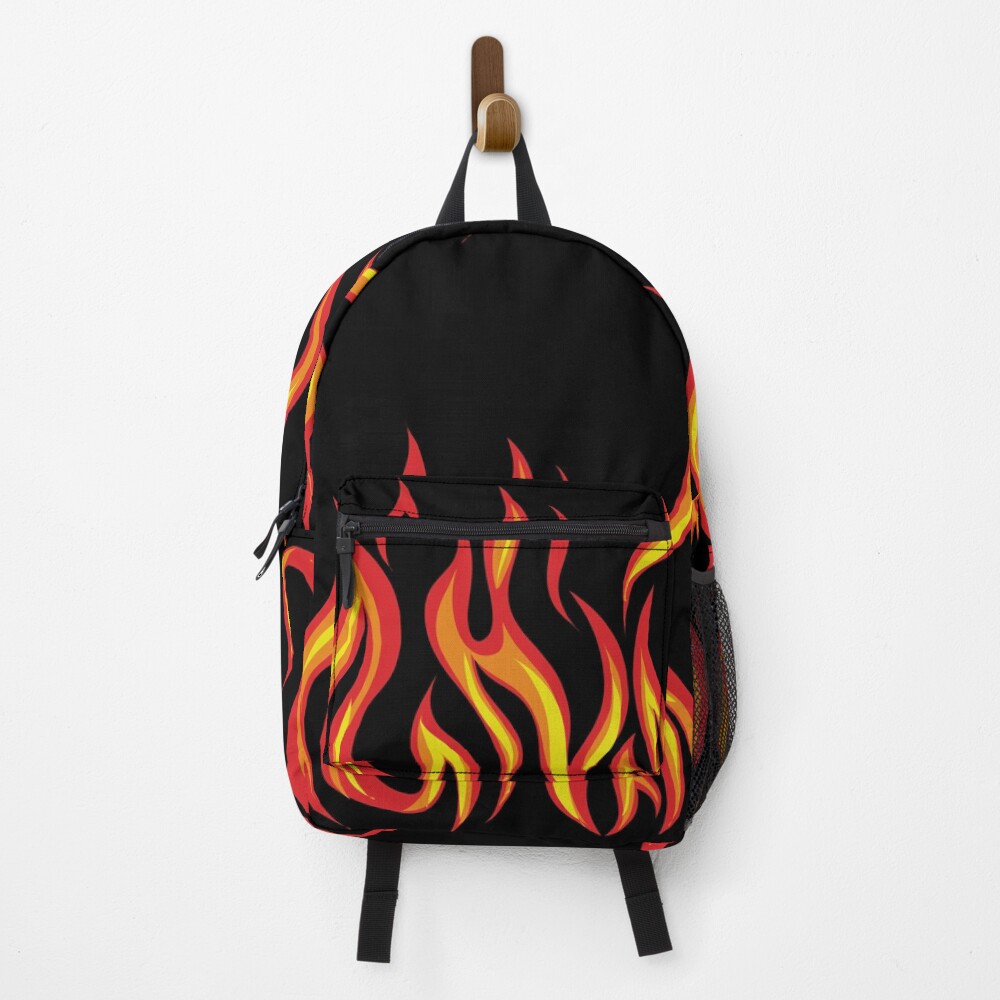 buy leather flame backpack Red Fire in Black Axel Co AXEL CO LEATHER FLAME BACKPACK WITH RIVETS is a durable Flame Wings Print Casual Backpack