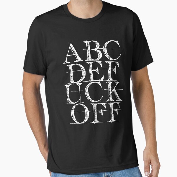 Aperçu de l'œuvre ABCDEFUCKOFF Gros juron drôle créée et vendue par OuterWear.