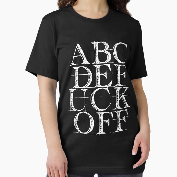 Aperçu de l'œuvre ABCDEFUCKOFF Gros juron drôle créée et vendue par OuterWear.
