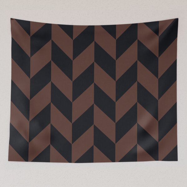 Item preview, minimalist dark academia half chevron black and brown designed and sold by neopop.