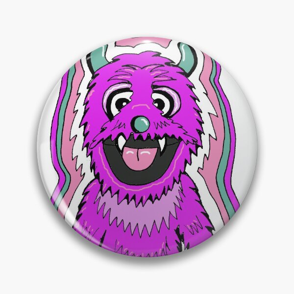 Item preview, Cute Retro Purple Monster Puppet designed and sold by Intergalactic Unicorn: Art by Anna Schmidt.