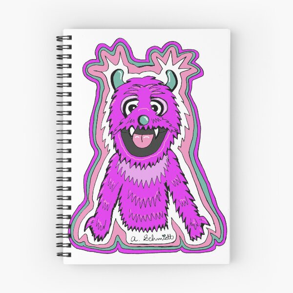 Item preview, Cute Retro Purple Monster Puppet designed and sold by Intergalactic Unicorn: Art by Anna Schmidt.
