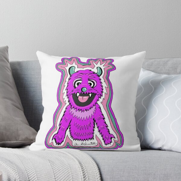 Item preview, Cute Retro Purple Monster Puppet designed and sold by Intergalactic Unicorn: Art by Anna Schmidt.