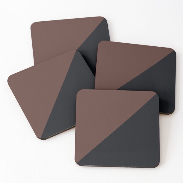 Item preview, minimalist color block diagonal brown and black dark academia designed and sold by neopop.