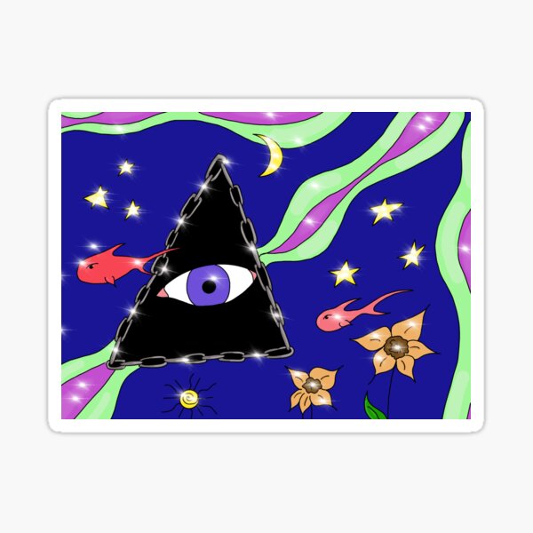 Artikel-Vorschau von Crazy and colorful Illuminati design in the ocean , designt und verkauft von Meni16.
