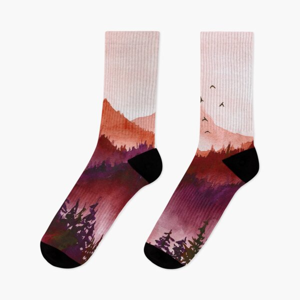 Item preview, Mist Me Away Mountain Landscape Watercolor designed and sold by watercolorado.