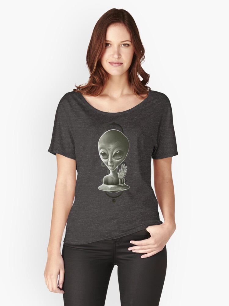 Thumbnail 1 of 3, Relaxed Fit T-Shirt, Alien II designed and sold by Lukas Brezak.