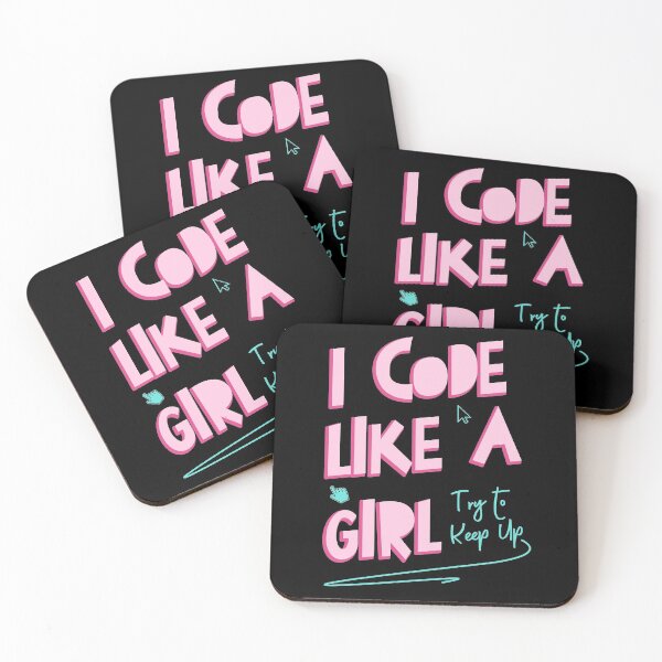 Item preview, I Code Like A Girl Try To Keep Up - Female Hackathon IT Nerd designed and sold by styleofpop.