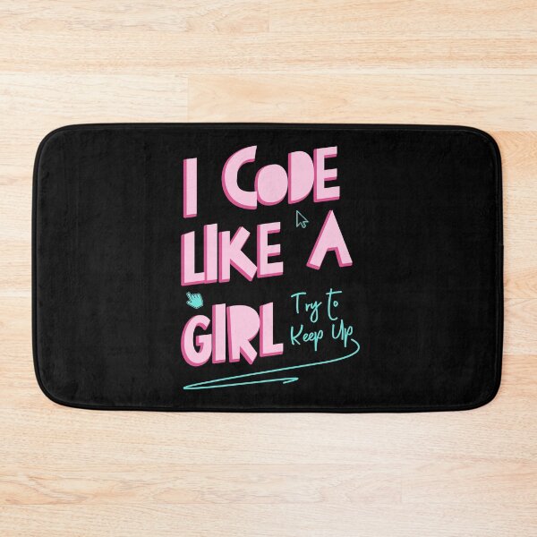 Item preview, I Code Like A Girl Try To Keep Up - Female Hackathon IT Nerd designed and sold by styleofpop.