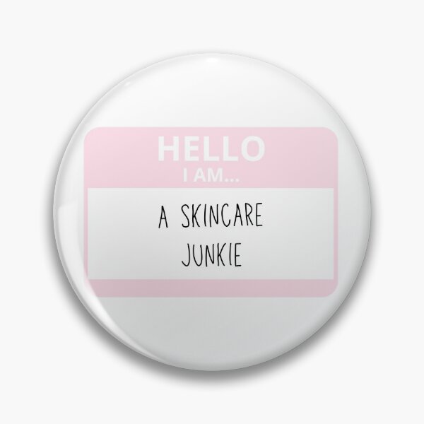 Item preview, Skincare Junkie Name Tag designed and sold by alwayselle.