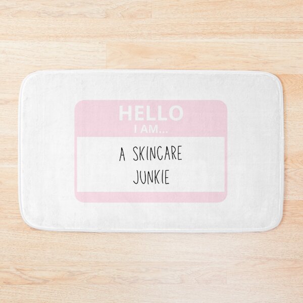 Item preview, Skincare Junkie Name Tag designed and sold by alwayselle.