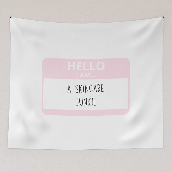 Item preview, Skincare Junkie Name Tag designed and sold by alwayselle.