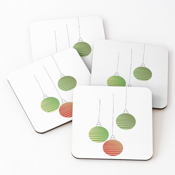 Item preview, christmas boubles stripes green red designed and sold by MiraNomegusta.