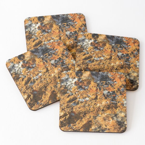 Item preview, Orange Lichen on Beach Rocks, Musselroe Bay Tasmania designed and sold by Jenie Yolland.