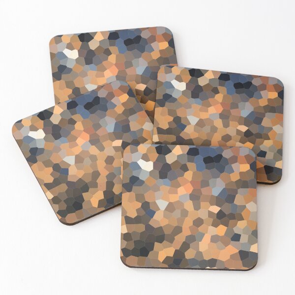 Item preview, Musselroe Bay Lichen in Coral and Charcoal  designed and sold by Jenie Yolland.
