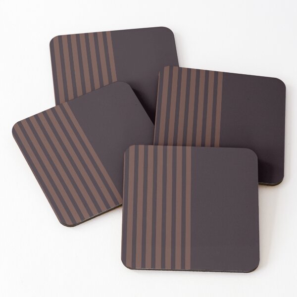 Item preview, minimalist stripes in brown and black dark academia designed and sold by neopop.