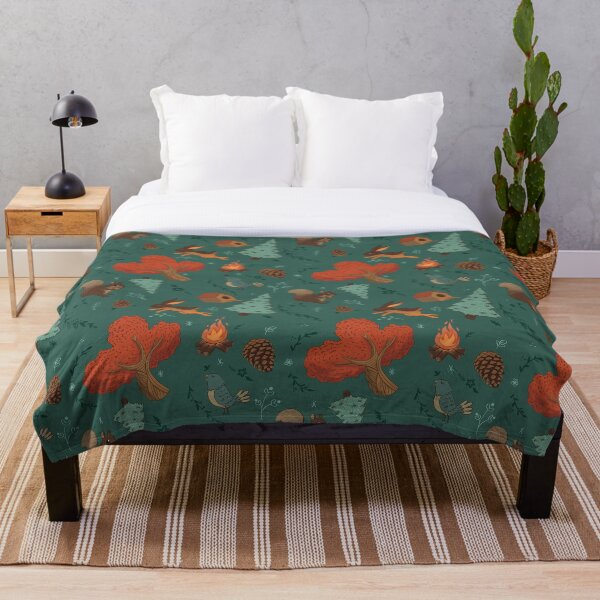 Forest day Throw Blanket