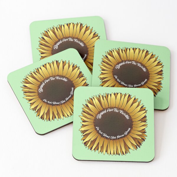 Item preview, " Blessed Are The Flexible, As We Bend But Never Break " Inspirational Quote Sunflower designed and sold by KrissySempai.