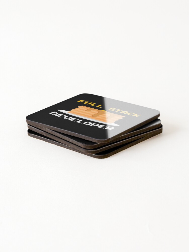 Thumbnail 4 of 5, Coasters (Set of 4), Full Stack Developers - Funny Computer Coding designed and sold by styleofpop.