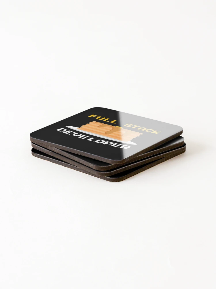 Thumbnail 4 of 5, Coasters (Set of 4), Full Stack Developers - Funny Computer Coding designed and sold by styleofpop.