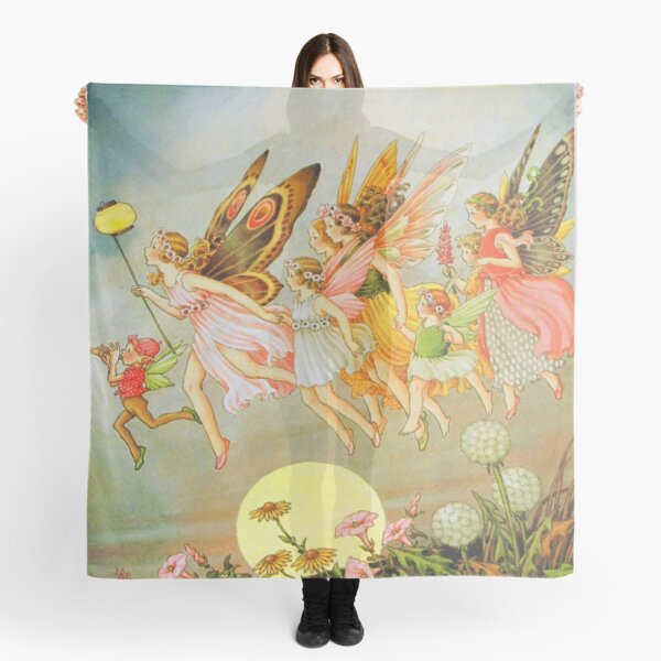 Item preview, Fairies at Flight Vintage Fairy Illustration  designed and sold by Bellathewilde.