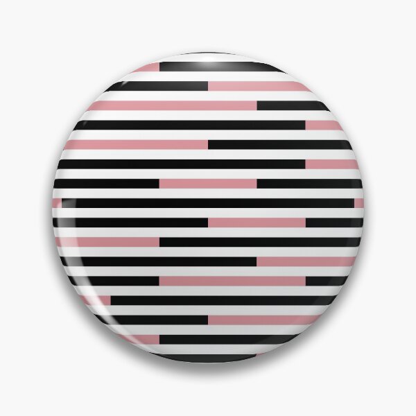 Item preview, Black, white, pink, horizontal line stripes designed and sold by Moyanana.