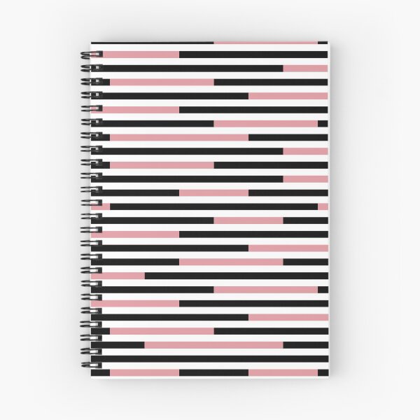 Item preview, Black, white, pink, horizontal line stripes designed and sold by Moyanana.